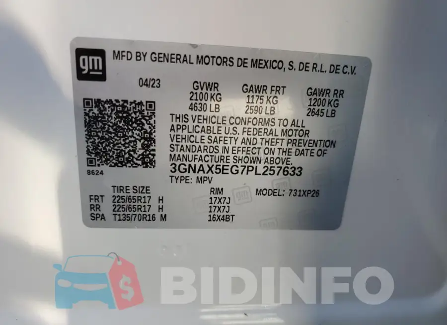 3GNAX5EG7PL257633 Photo# 12