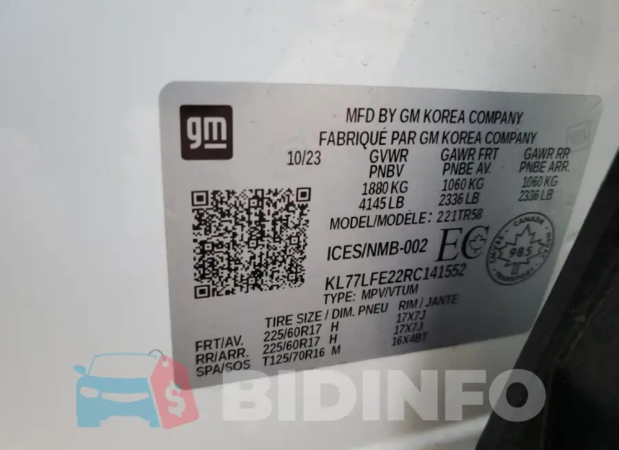 KL77LFE22RC141552 Photo# 13