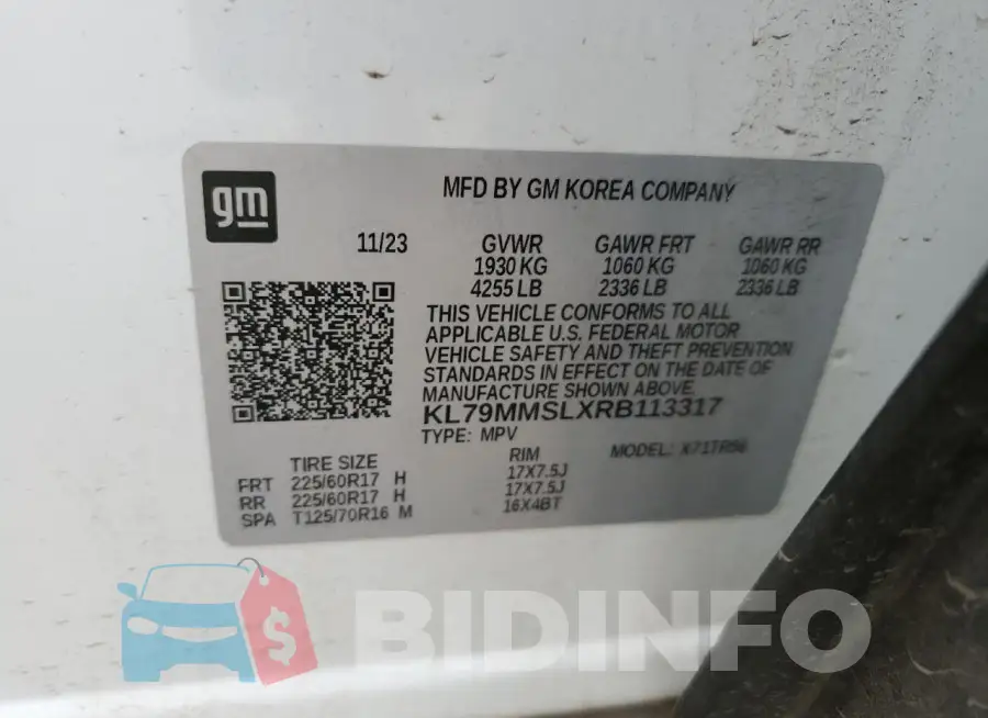 KL79MMSLXRB113317 Photo# 13