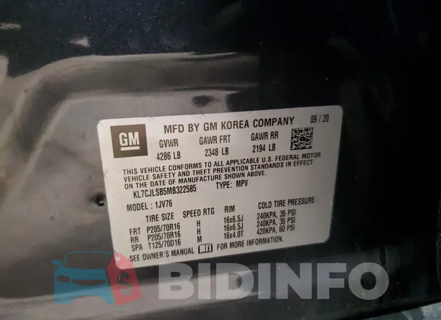 KL7CJLSB5MB322585 Photo# 14