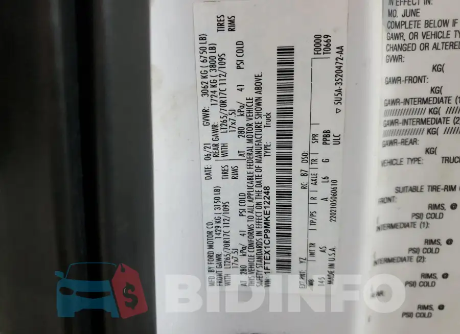 1FTEX1CP9MKE12248 Photo# 13