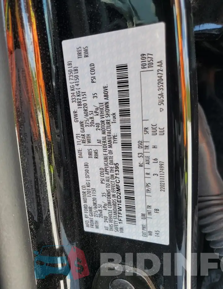 1FTFW1ED2MFC71395 Photo# 12