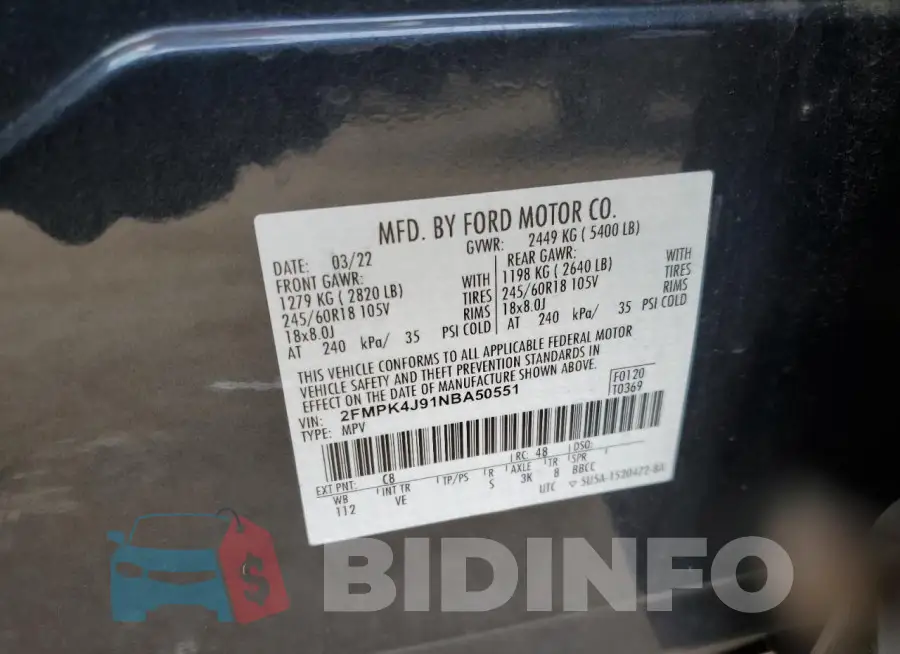2FMPK4J91NBA50551 Photo# 13
