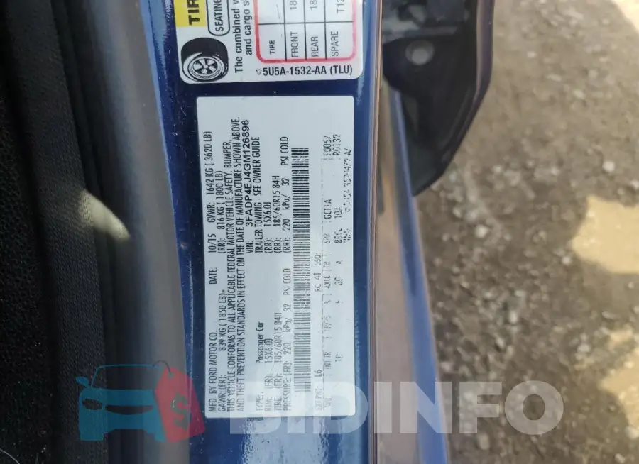 3FADP4EJ4GM126896 Photo# 12
