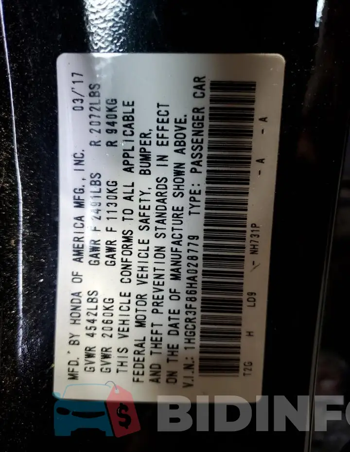 1HGCR3F86HA028779 Photo# 12