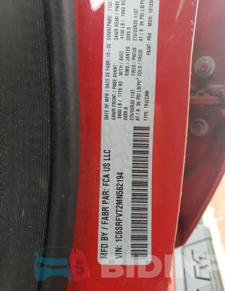 1C6SRFVT2MN562194 Photo# 12