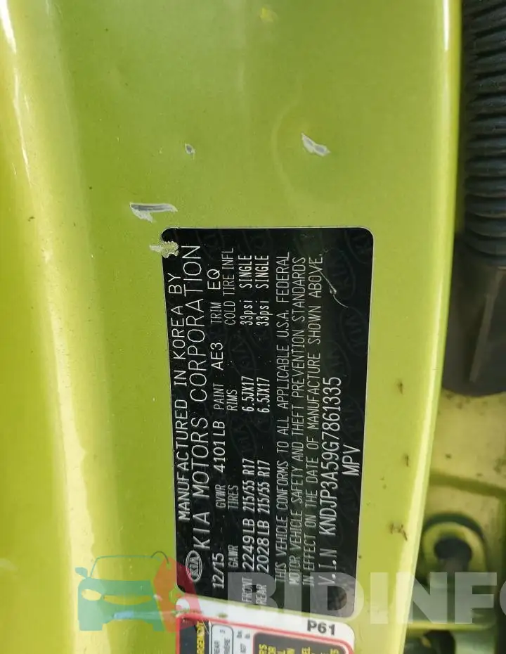 KNDJP3A59G7861335 Photo# 12