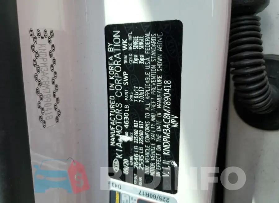 KNDPM3AC8M7890418 Photo# 13