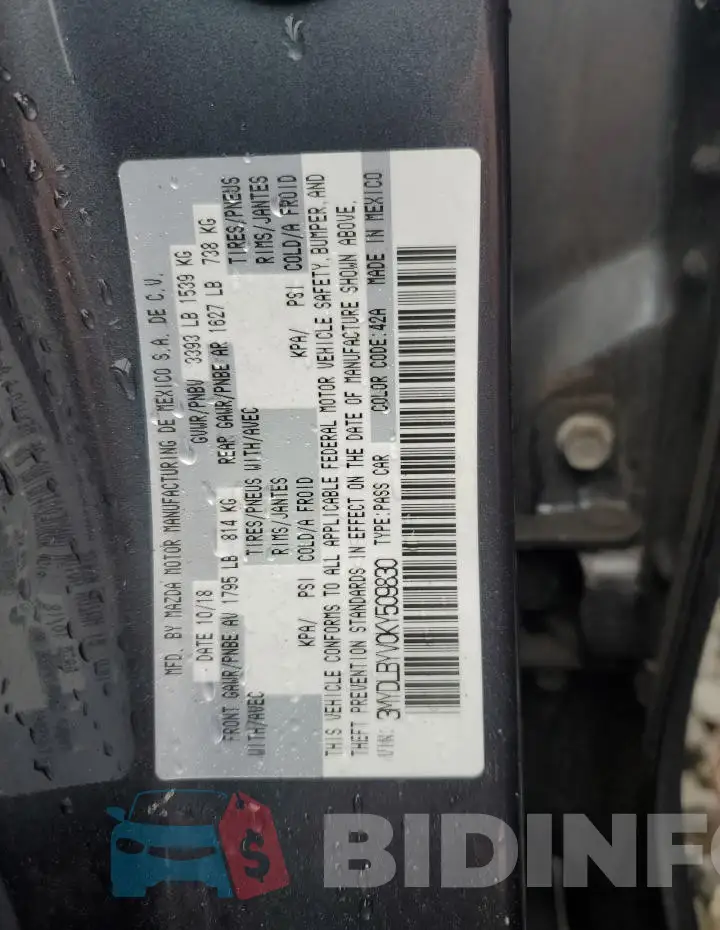 3MYDLBYV0KY509830 Photo# 14