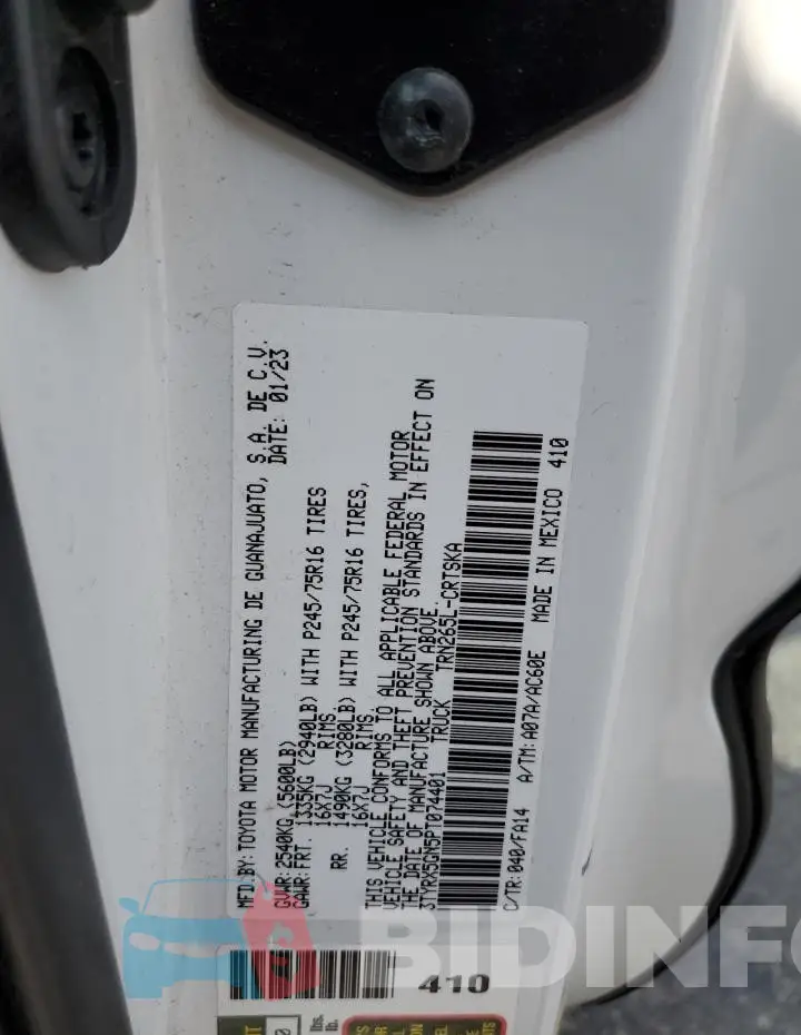 3TYRX5GN5PT074401 Photo# 12