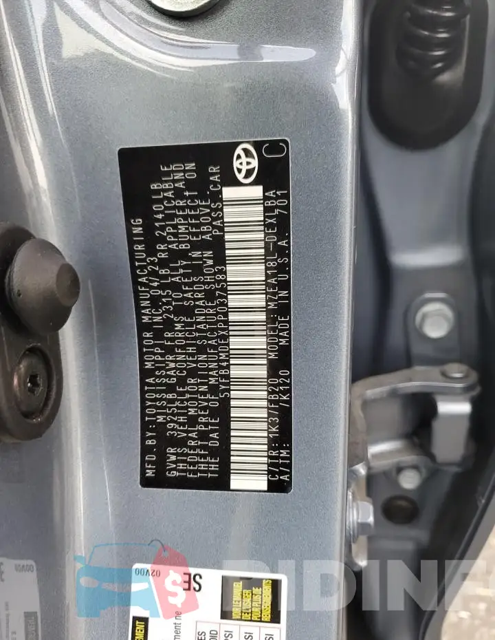 5YFB4MDEXPP037583 Photo# 12