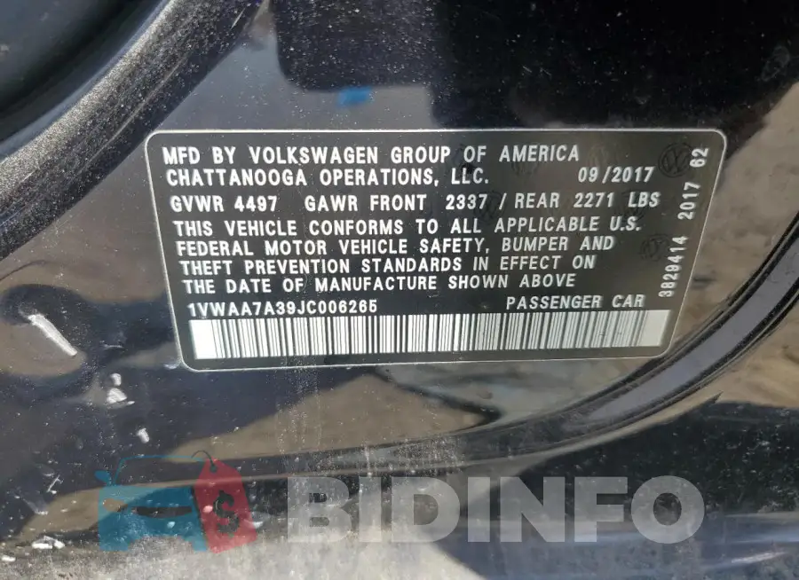 1VWAA7A39JC006265 Photo# 12