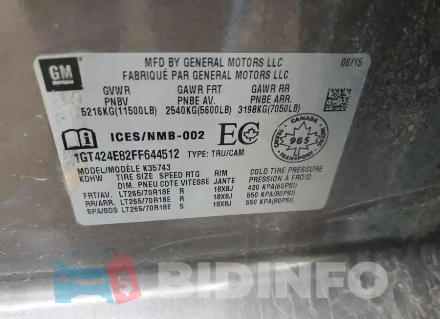 1GT424E82FF644512 Photo# 12