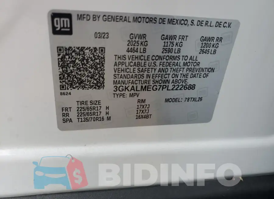 3GKALMEG7PL222688 Photo# 13