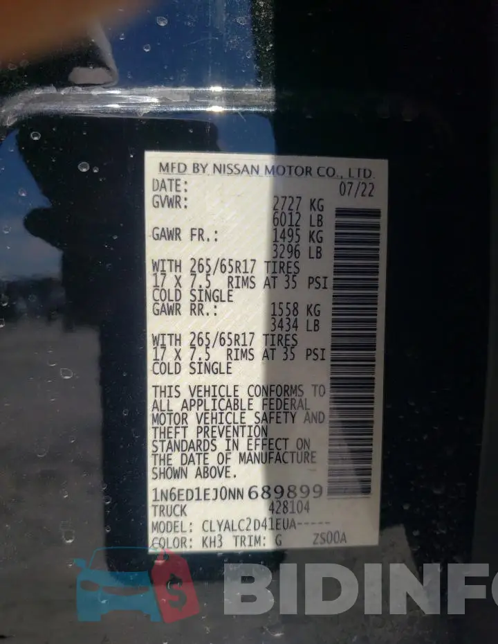 1N6ED1EJ0NN689899 Photo# 12