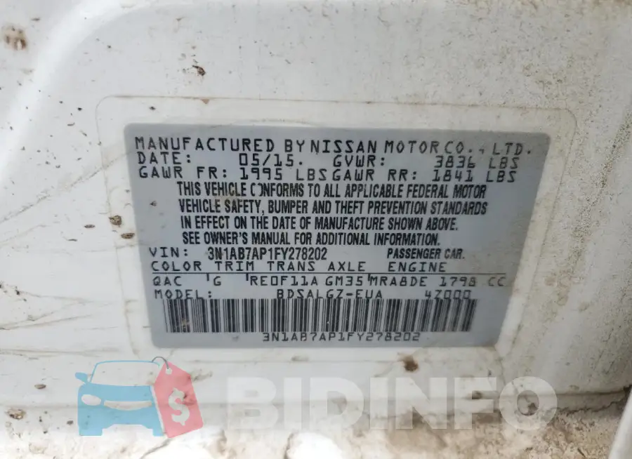 3N1AB7AP1FY278202 Photo# 12