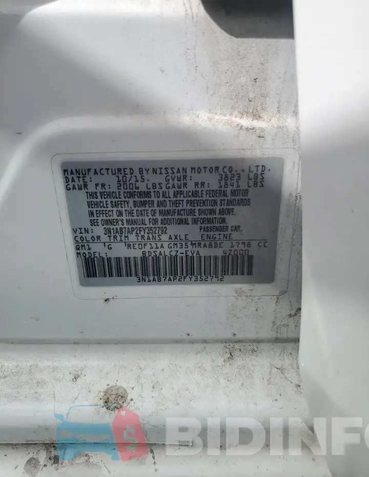 3N1AB7AP2FY352792 Photo# 12