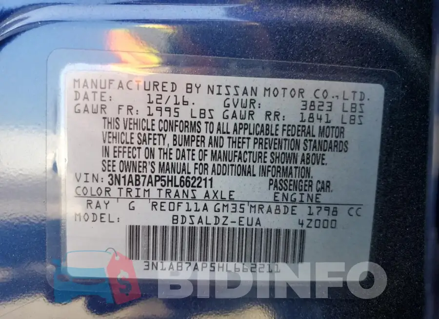 3N1AB7AP5HL662211 Photo# 13