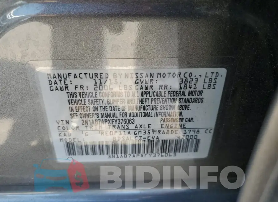 3N1AB7APXFY376063 Photo# 12