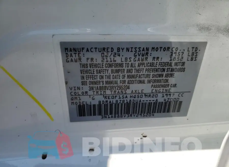 3N1AB8BV3RY295204 Photo# 12