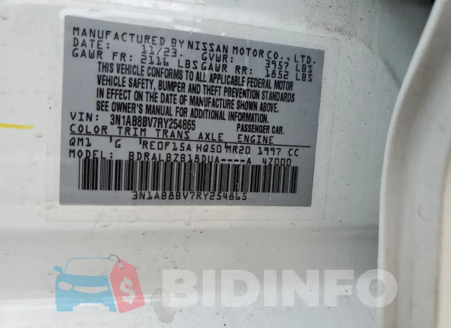3N1AB8BV7RY254865 Photo# 12
