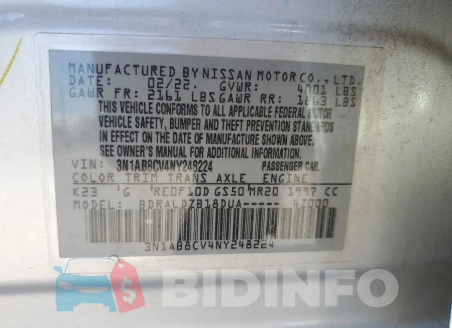 3N1AB8CV4NY248224 Photo# 13