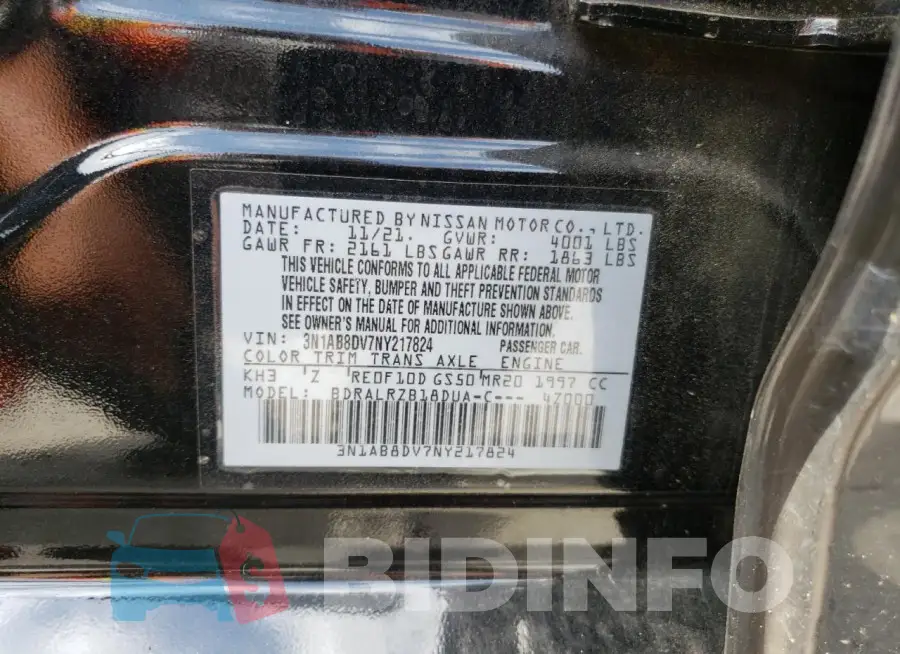 3N1AB8DV7NY217824 Photo# 12