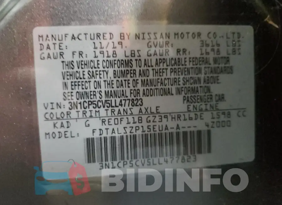 3N1CP5CV5LL477823 Photo# 14