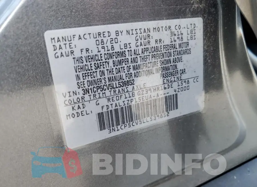 3N1CP5CV5LL539852 Photo# 13