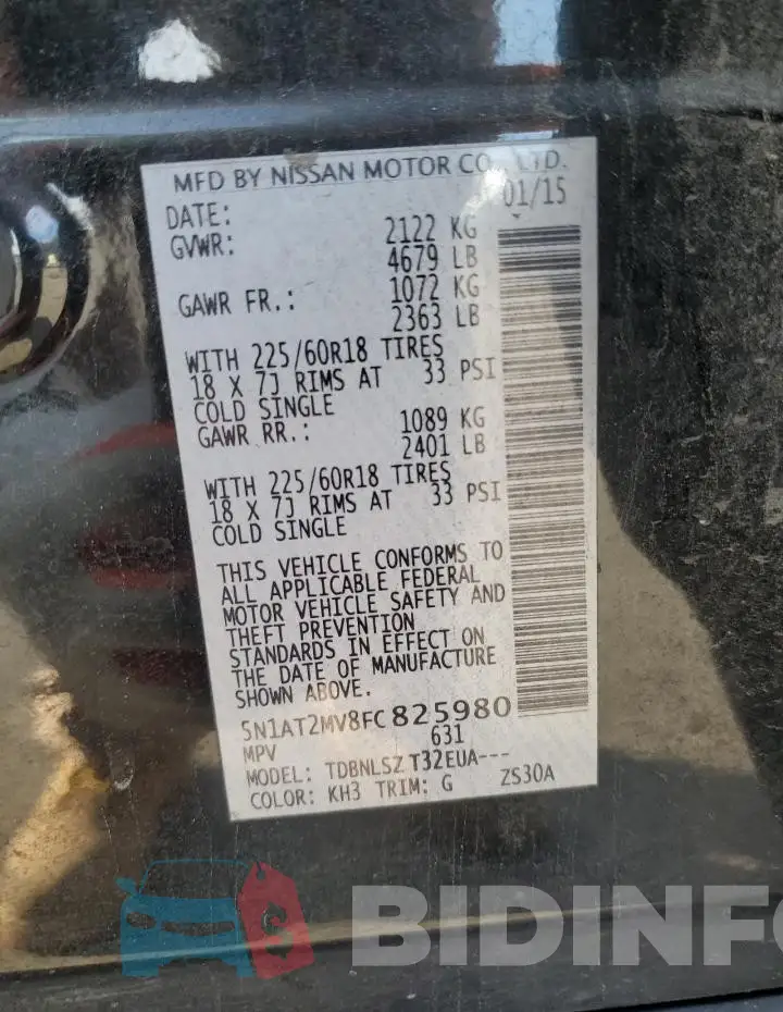 5N1AT2MV8FC825980 Photo# 14
