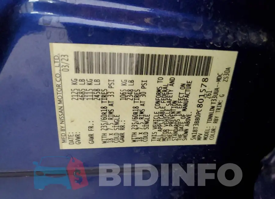 5N1BT3BB0PC801578 Photo# 14