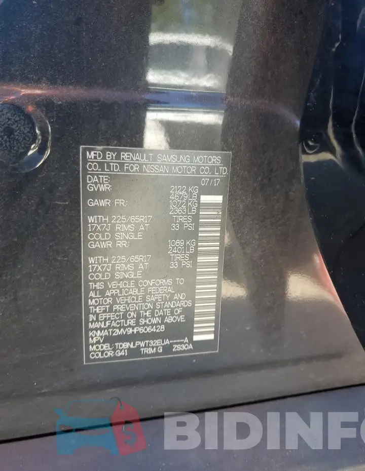 KNMAT2MV9HP606428 Photo# 13