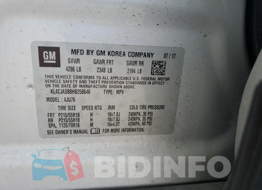 KL4CJASB8HB258646 Photo# 13