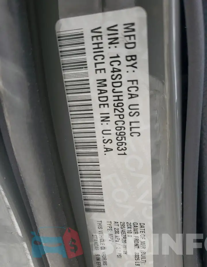 1C4SDJH92PC695631 Photo# 12