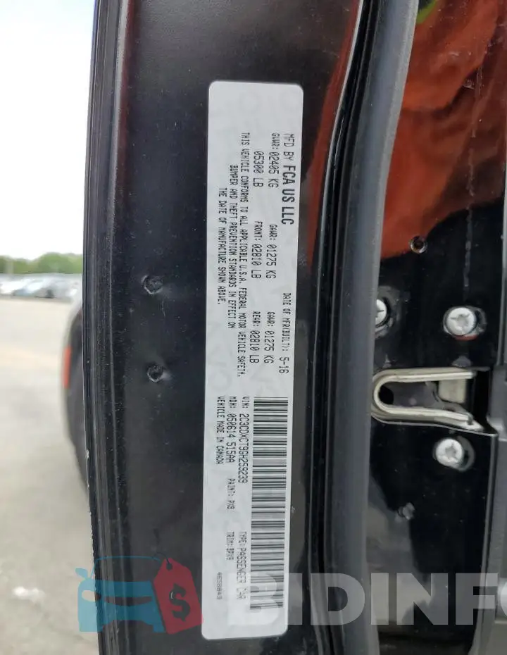 2C3CDXCT9GH259239 Photo# 12