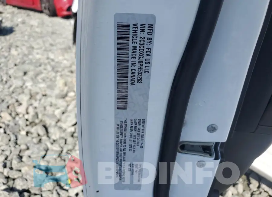 2C3CDXGJ6PH533263 Photo# 12