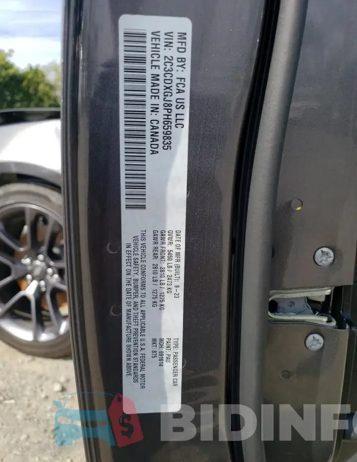2C3CDXGJ8PH659835 Photo# 12