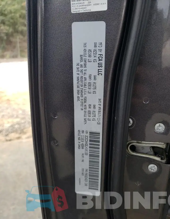 2C3CDXHG6LH101169 Photo# 12