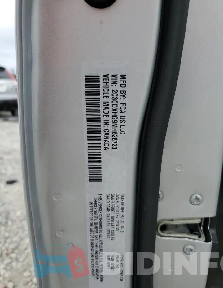 2C3CDXHG9MH628723 Photo# 12