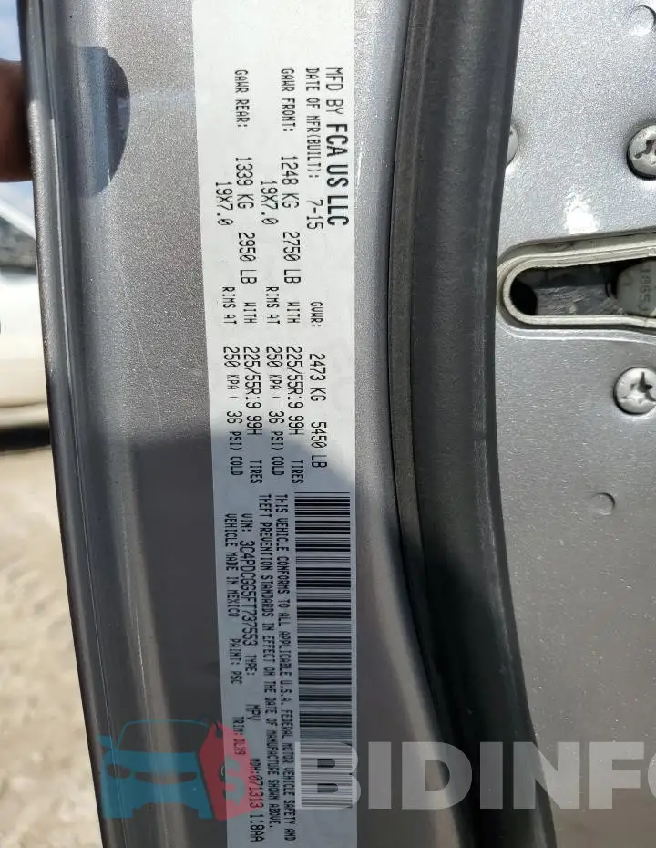 3C4PDCGG5FT737553 Photo# 13