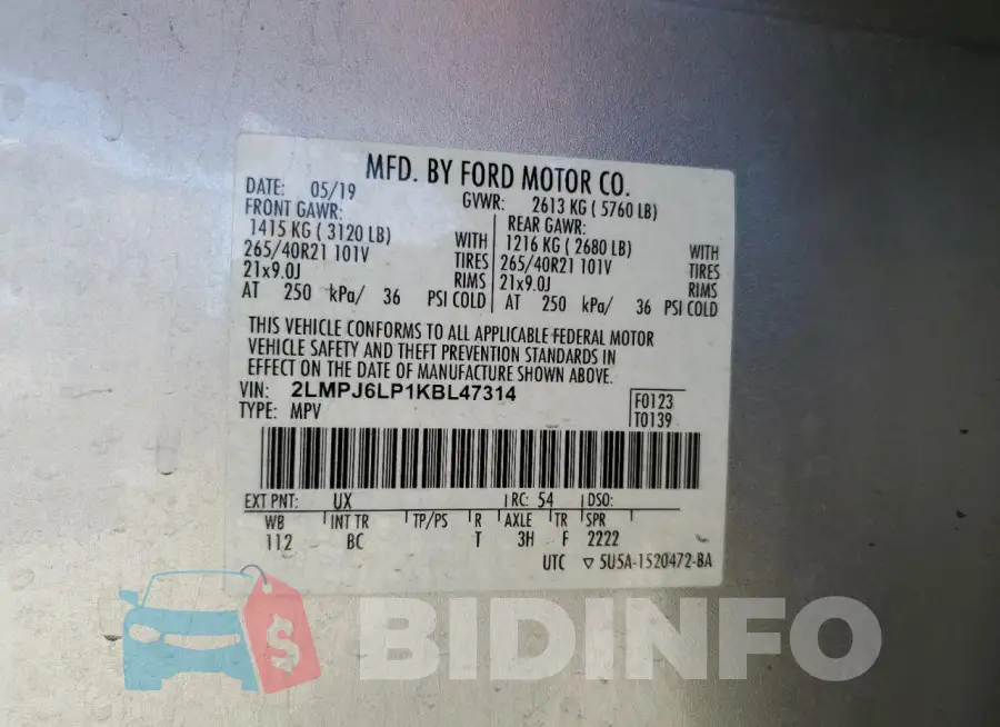 2LMPJ6LP1KBL47314 Photo# 12