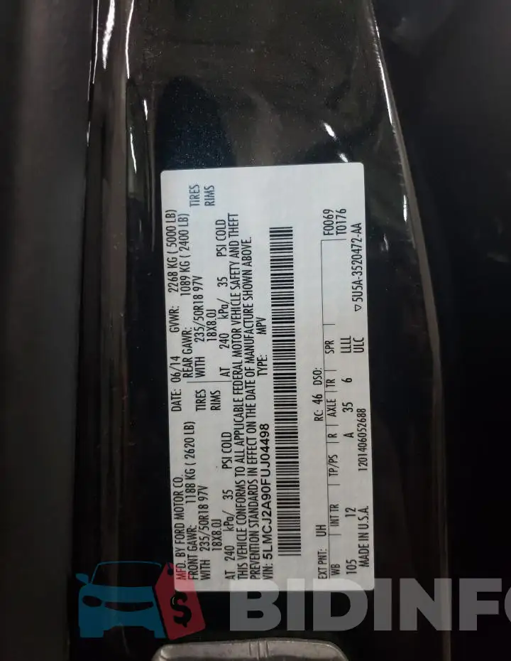 5LMCJ2A90FUJ04498 Photo# 13