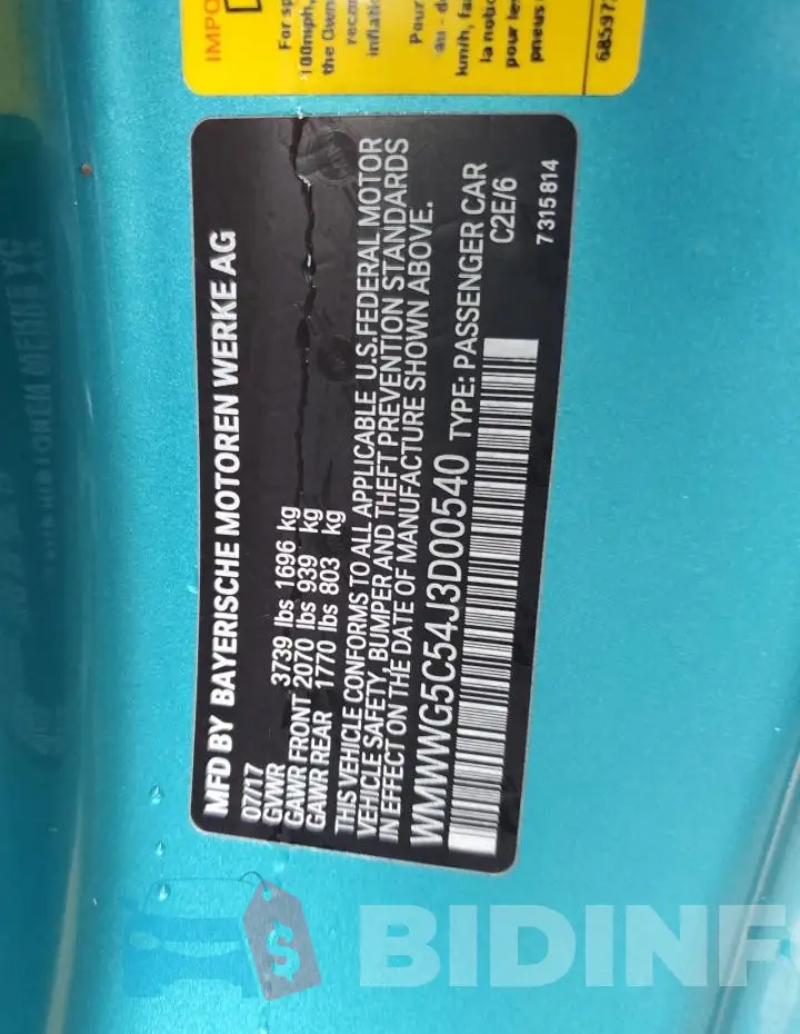WMWWG5C54J3D00540 Photo# 13