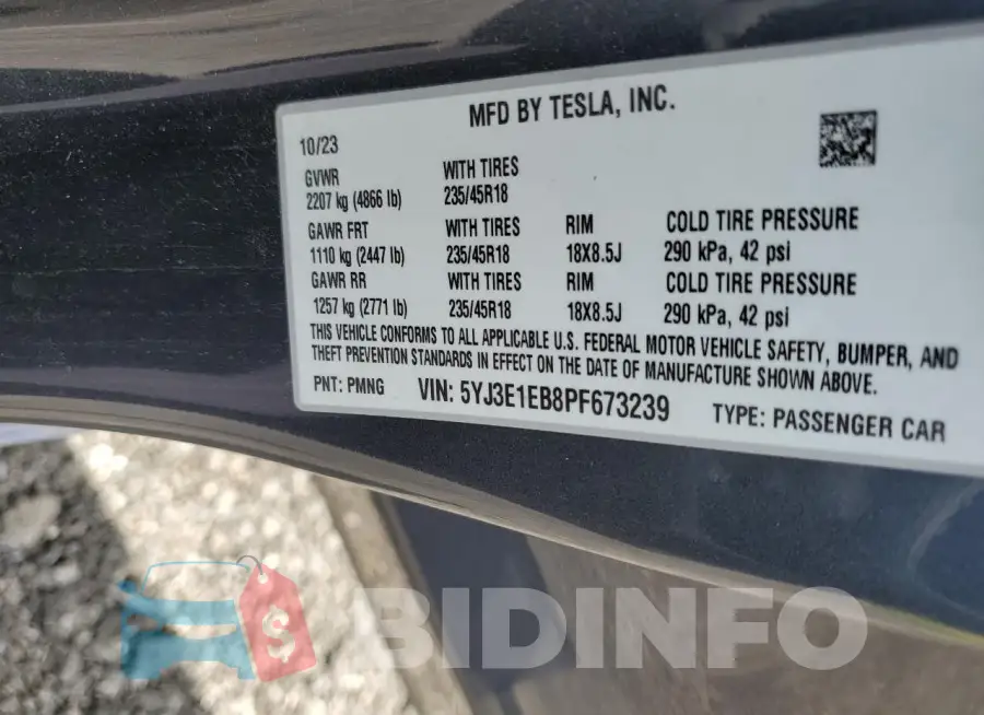 5YJ3E1EB8PF673239 Photo# 13
