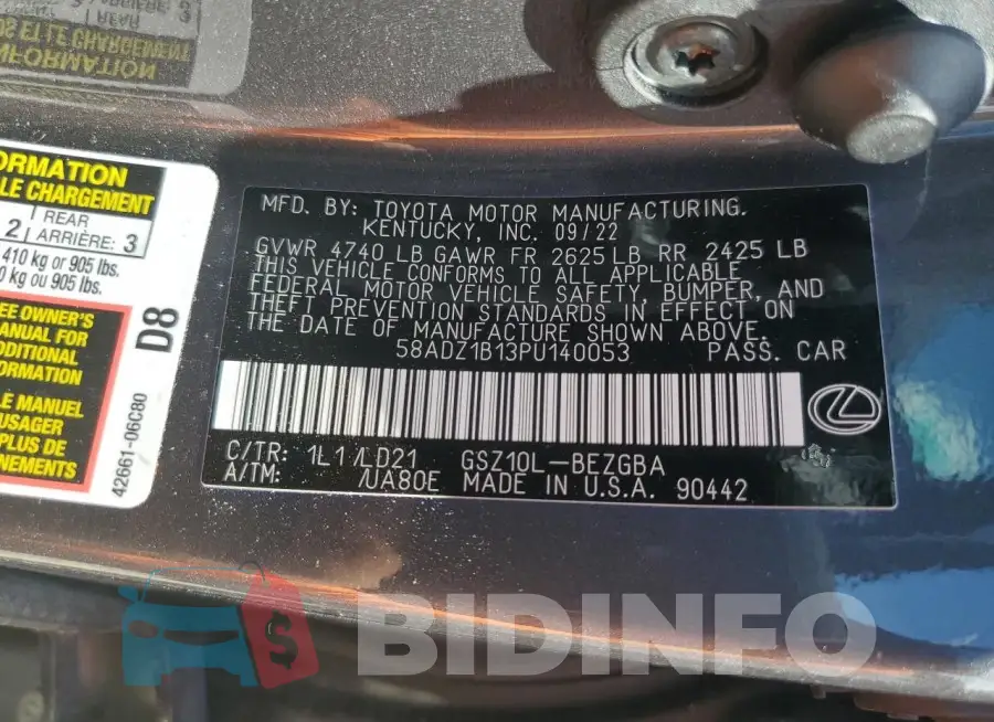 58ADZ1B13PU140053 Photo# 13