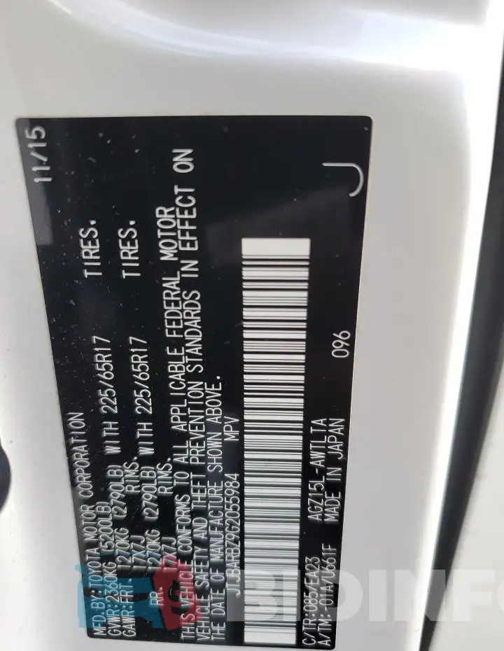 JTJBARBZ9G2055984 Photo# 14