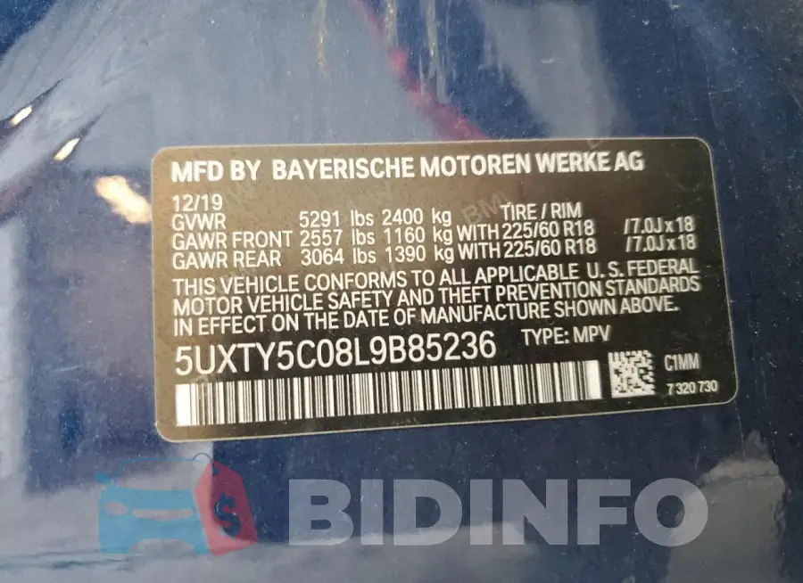 5UXTY5C08L9B85236 Photo# 13
