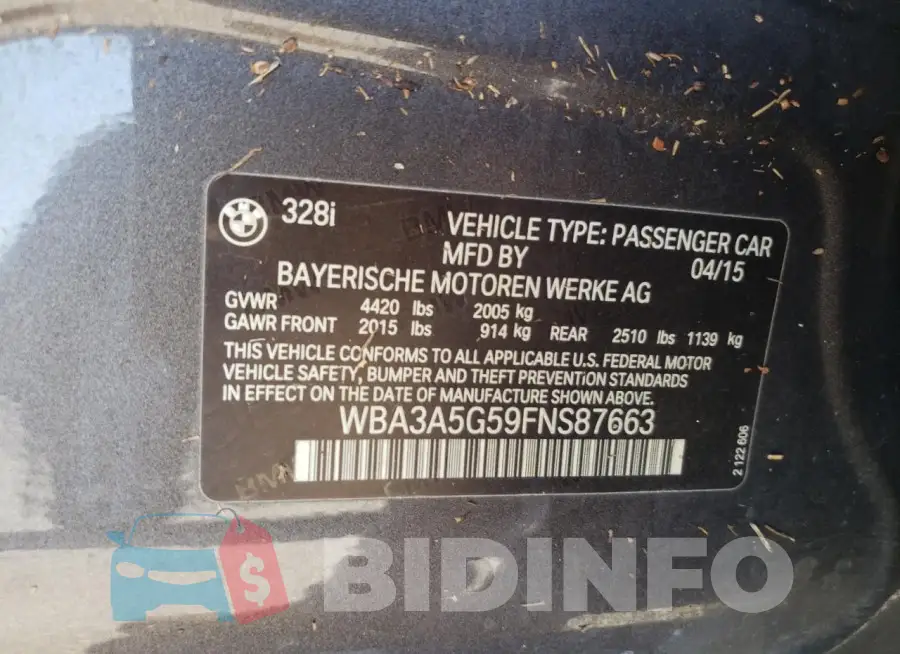 WBA3A5G59FNS87663 Photo# 12