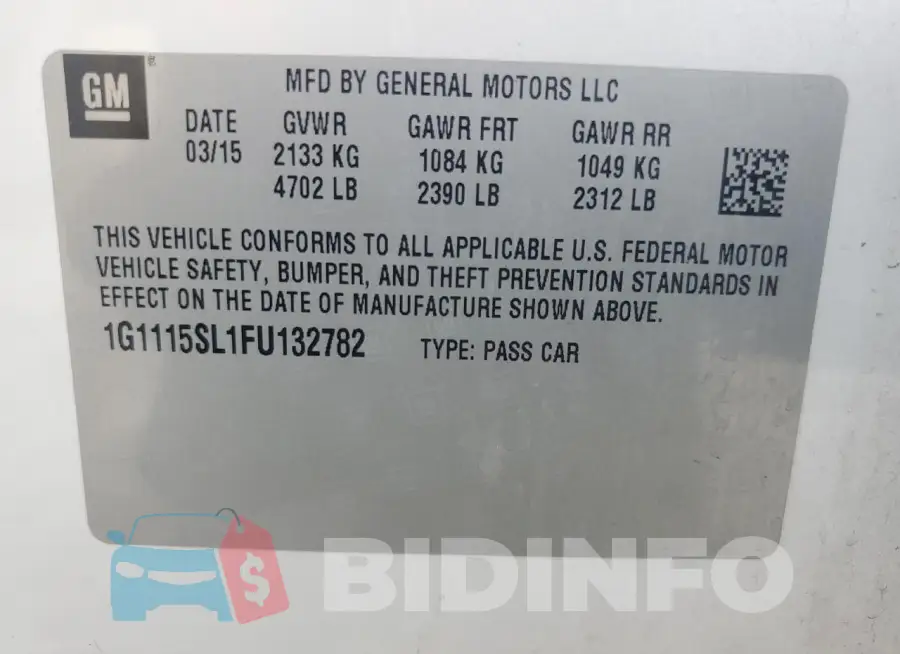 1G1115SL1FU132782 Photo# 13