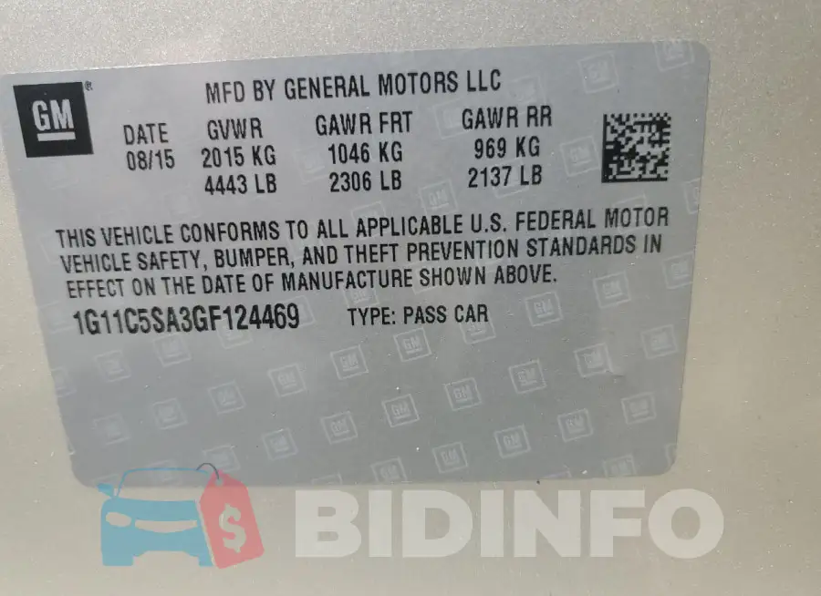 1G11C5SA3GF124469 Photo# 13
